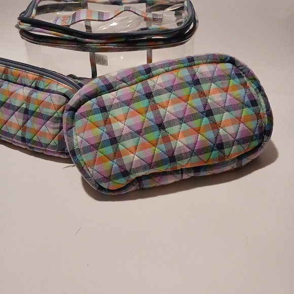 Vera Bradly 2 Piece Cosmetic Bags With Carry Case - Picture 5 of 7